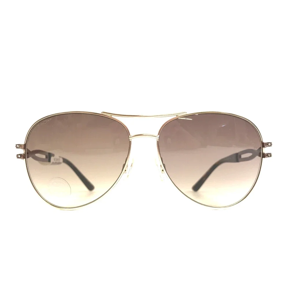 Bebe Sunglasses BB7200 710 GOLD Brown Aviator Frames with Brown Gradient Lenses